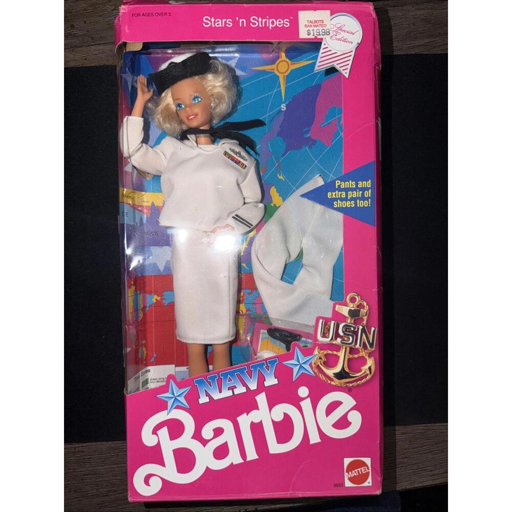 Barbie Stars 'n Stripes Navy Doll Special Edition 1990 Mattel 9693 Sealed